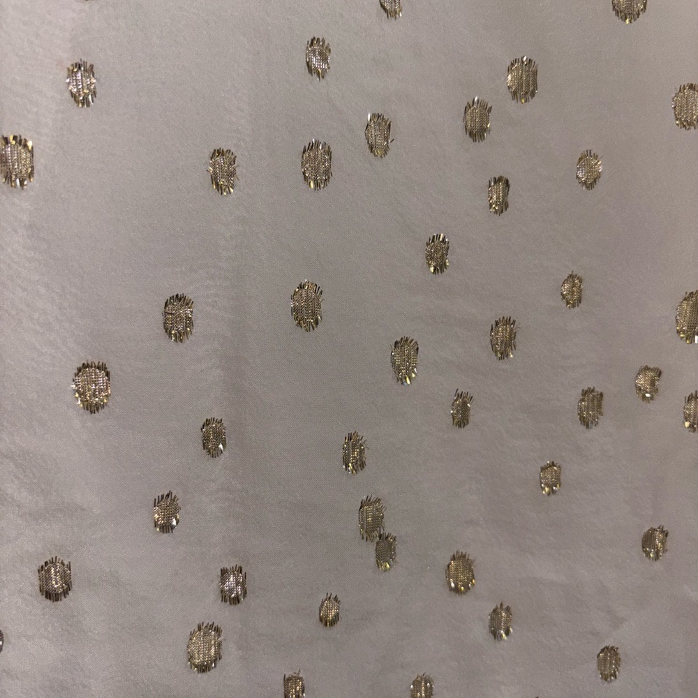 Lilly Pulitzer Sleeveless Tank with Gold Coin Florin Tinsel ptp 16.75 - Picture 4 of 5